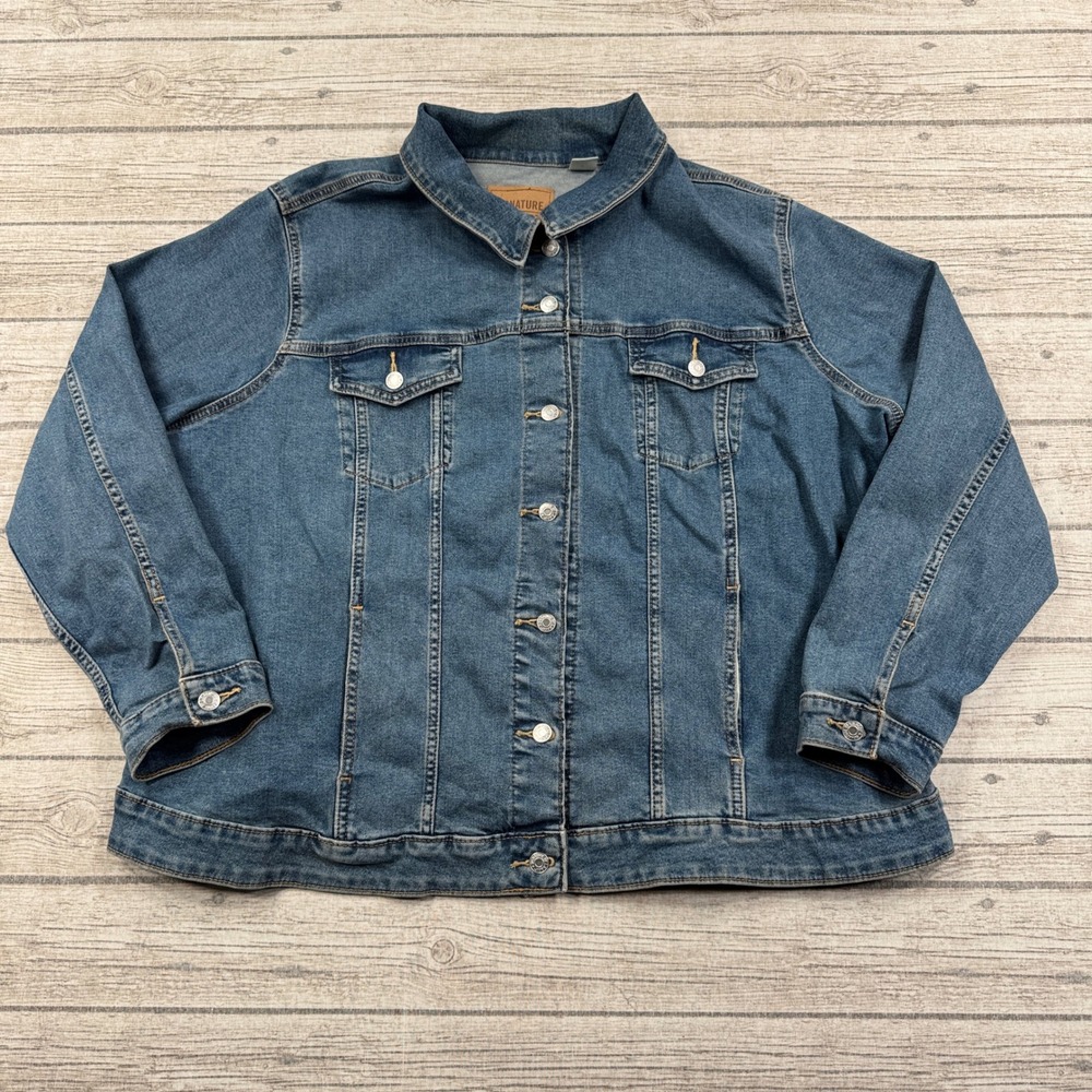 Levi's Jacket Women's 4X Blue Denim Trucker Button Up Western Classic Workwear